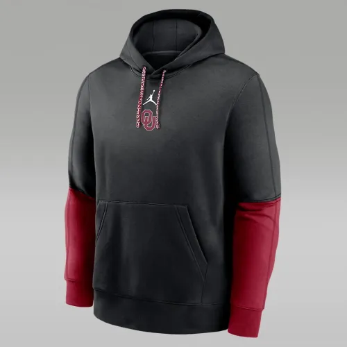 Oklahoma Sooners Sideline Team Issue Club мужские Nike College Pullover Толстовка с капюшоном цвет черный