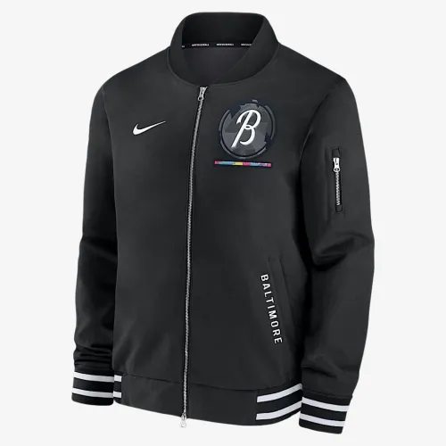Baltimore Orioles Authentic Collection City Connect чоловічі Nike MLB Full-Zip Bomber Куртка колір чорний