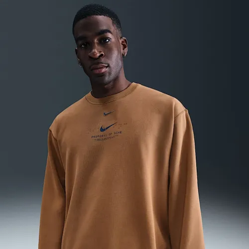 Nike Sportswear Club чоловічі Fleece Crew-Neck світшот колір коричневий
