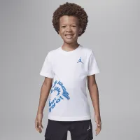Nike Jordan Warped Galaxy Little детские Graphic футболка цвет белый