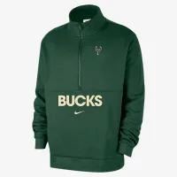 Milwaukee Bucks Club Courtside мужские Nike NBA 1/2-Zip Top цвет зеленый