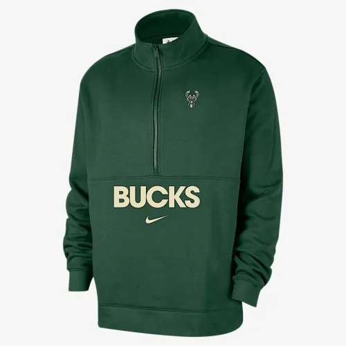 Milwaukee Bucks Club Courtside чоловічі Nike NBA 1/2-Zip Top колір зелений