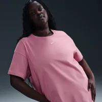Nike Sportswear Essential жіноча футболка (великі розміри) Pink