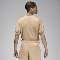 Nike Jordan жіноча Knit Cropped Top колір коричневий