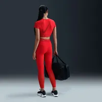 Nike Pro жіноча Dri-FIT Short-Sleeve Cropped Graphic Top колір червоний