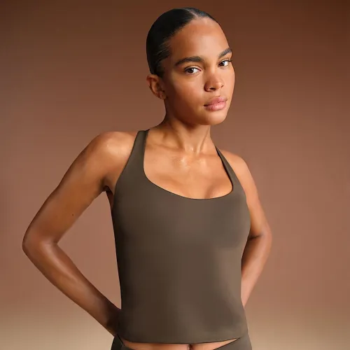 NikeSKIMS Matte жіноча Racerback Tank Top колір коричневий