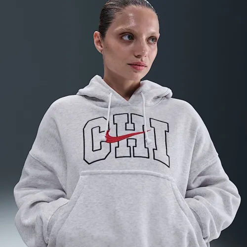 Nike Sportswear Phoenix Fleece женская оверсайз Толстовка с капюшоном цвет коричневый