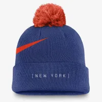 New York Mets Peak чоловічі Nike MLB Cuffed Pom Beanie блакитний