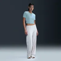 Nike Sportswear Chill Knit жіноча Slim Cropped футболка блакитний