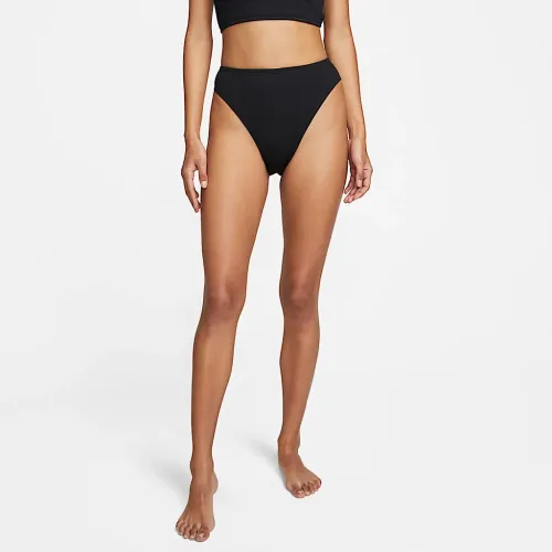 Nike женская С высокой Талией Bikini Swim Bottom цвет черный