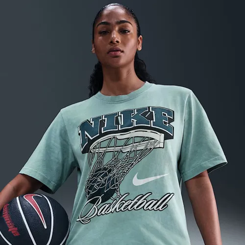 Nike жіноча Loose Short-Sleeve баскетбольні футболка колір зелений