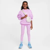 Nike Sportswear Club Fleece Big детские (Girls') оверсайз Crew-Neck свитшот цвет фиолетовый