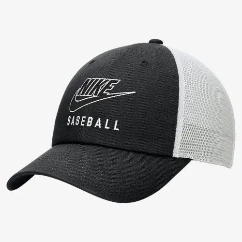 Nike Club Unstructuколір червоний Baseball Swoosh Trucker Cap колір чорний
