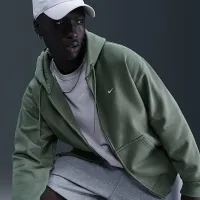 Nike Solo Swoosh чоловічі Full-Zip Fleece Толстовка з капюшоном колір сірий