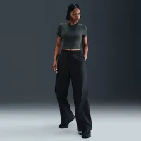Nike Sportswear Chill Knit жіноча Cropped футболка колір зелений