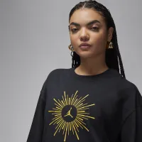 Nike Jordan Flight жіноча оверсайз Long-Sleeve футболка колір чорний