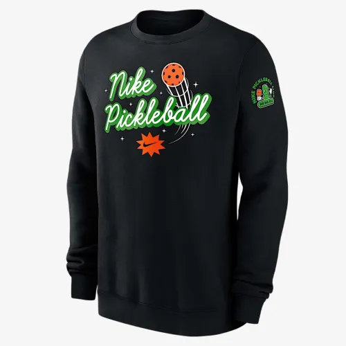 Nike Club Fleece чоловічі Pickleball Crew-Neck світшот колір чорний
