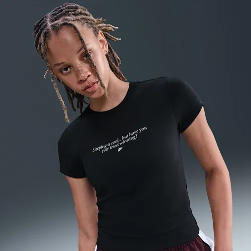 Nike Sportswear Chill Knit женская Slim футболка цвет черный