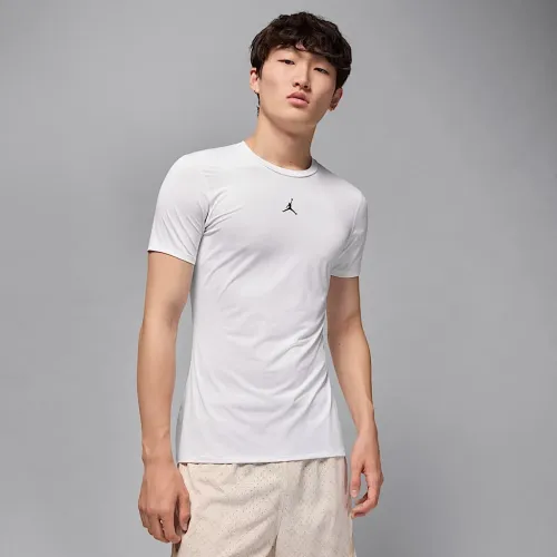 Nike Jordan Sport мужские Dri-FIT Short-Sleeve Base Layer Top цвет белый