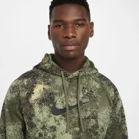Nike Camo мужские Therma-FIT Versatile Pullover Толстовка с капюшоном цвет зеленый