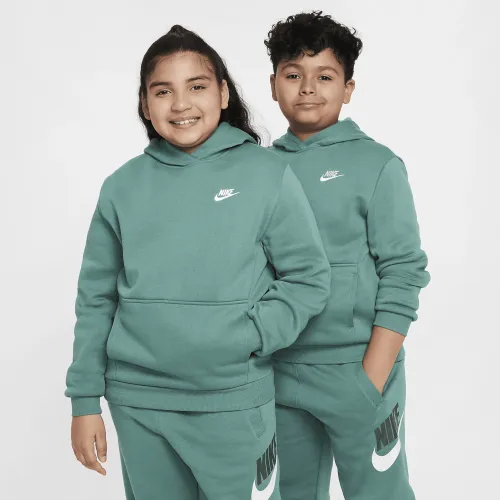 Nike Sportswear Club Fleece Big дитячі Pullover Толстовка з капюшоном (Extended Size) колір зелений