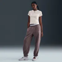 Nike Sportswear Chill Knit женская футболка цвет коричневый