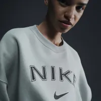 Nike Sportswear Phoenix Fleece жіноча Over-оверсайз Crew-Neck Logo світшот колір зелений