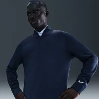 Nike Velocity мужские Therma-FIT 1/2-Zip для гольфа Top синий