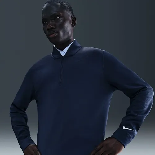 Nike Velocity мужские Therma-FIT 1/2-Zip для гольфа Top синий