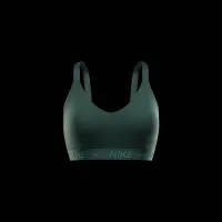 Nike Indy Medium Support женская Padded Adjustable Sports Bra цвет зеленый