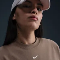 Nike Sportswear Essential женская Boxy футболка цвет коричневый