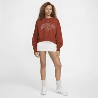 Nike Sportswear Phoenix Fleece женская Over-оверсайз Crew-Neck Graphic свитшот Orange