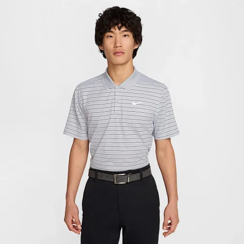 Nike Dri-FIT Victory мужские Striped для гольфа Polo цвет серый