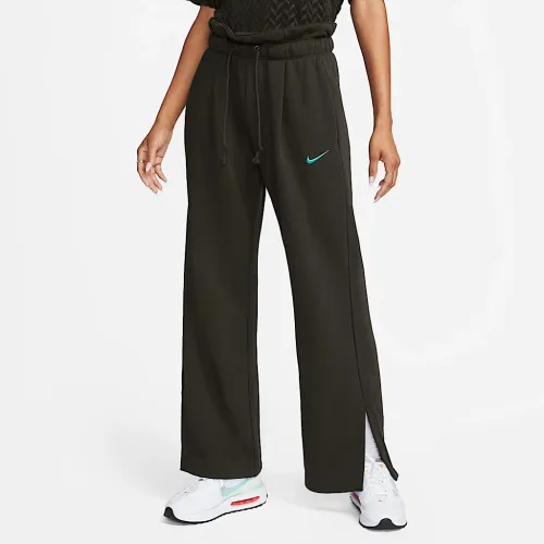 Nike Sportswear Everyday Modern женская С высокой Талией Fleece Open-Hem Pants цвет зеленый