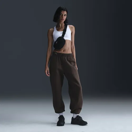 Nike Sportswear Phoenix Fleece женская С высокой Талией оверсайз Sweatpants цвет коричневый