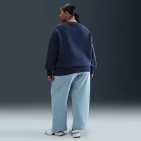 Nike Sportswear Phoenix Fleece женская оверсайз Crew-Neck свитшот (большие размеры) синий