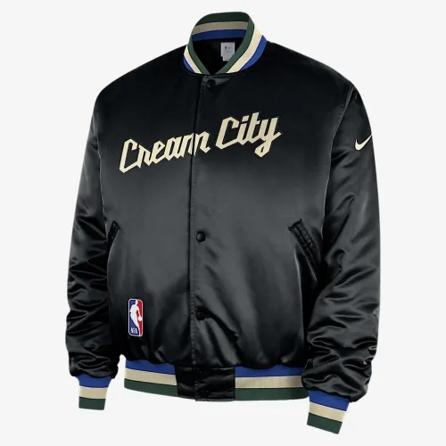 Milwaukee Bucks City Edition чоловічі Nike NBA Premium Куртка колір чорний