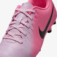 Nike Jr. Tiempo Legend 10 Club Little/Big детские MG Low-Top футбольные бутсы Pink
