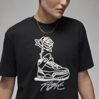 Nike Jordan Flight жіноча Graphic футболка колір чорний