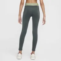 Nike Pro Girls' Therma-FIT Mid-Rise лосіни колір зелений
