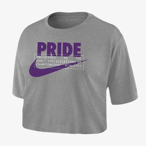 Orlando Pride женская Nike Dri-FIT Soccer Cropped футболка цвет серый