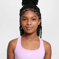 Nike Swoosh Girls' Sports Bra колір фіолетовий
