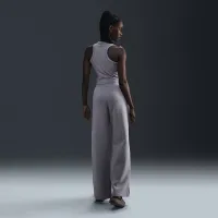 Nike Sportswear Phoenix Fleece женская С высокой Талией Wide-Leg Logo Pants цвет серый
