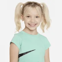 Nike Swooshfetti Logo Tee Little Kids футболка цвет зеленый