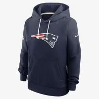 New England Patriots Sideline женская Nike Dri-FIT NFL Pullover Толстовка с капюшоном синий