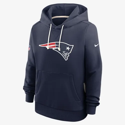 New England Patriots Sideline женская Nike Dri-FIT NFL Pullover Толстовка с капюшоном синий