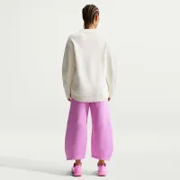 Nike Sportswear Phoenix Fleece жіноча Loose Mid-Rise Barrel Pants колір фіолетовий