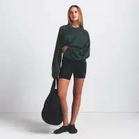 NikeSKIMS Airy женская оверсайз V-Neck Long-Sleeve Top цвет зеленый