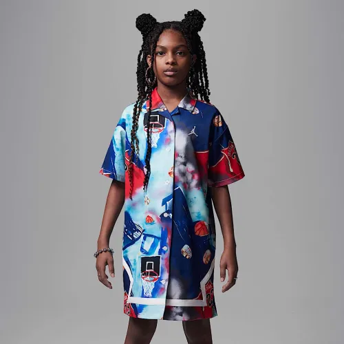 Nike Jordan Big дитячі Brooklyn Poolside Костюм блакитний