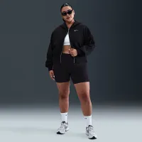 Nike Sportswear Phoenix Fleece жіноча Loose Cropped Full-Zip Толстовка з капюшоном (великі розміри) колір чорний